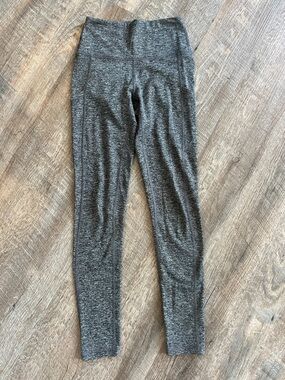 Aerie High-Waist Fleece Heathered Gray Leggings
